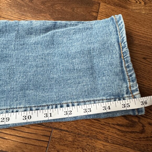 Anthropology Pilcro Jeans Womens Size 31T Slim Straight Distressed Silk Cuffed - Picture 13 of 14